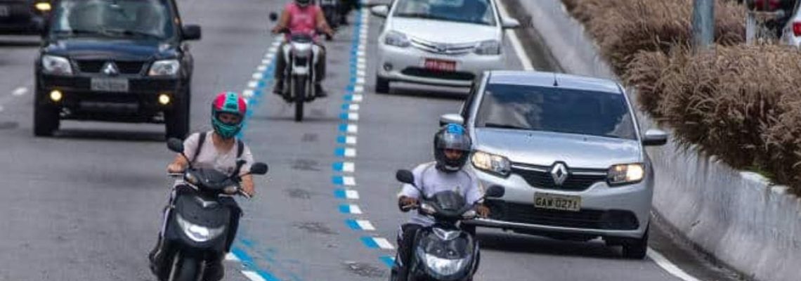 FAIXA AZUL PARA MOTOS